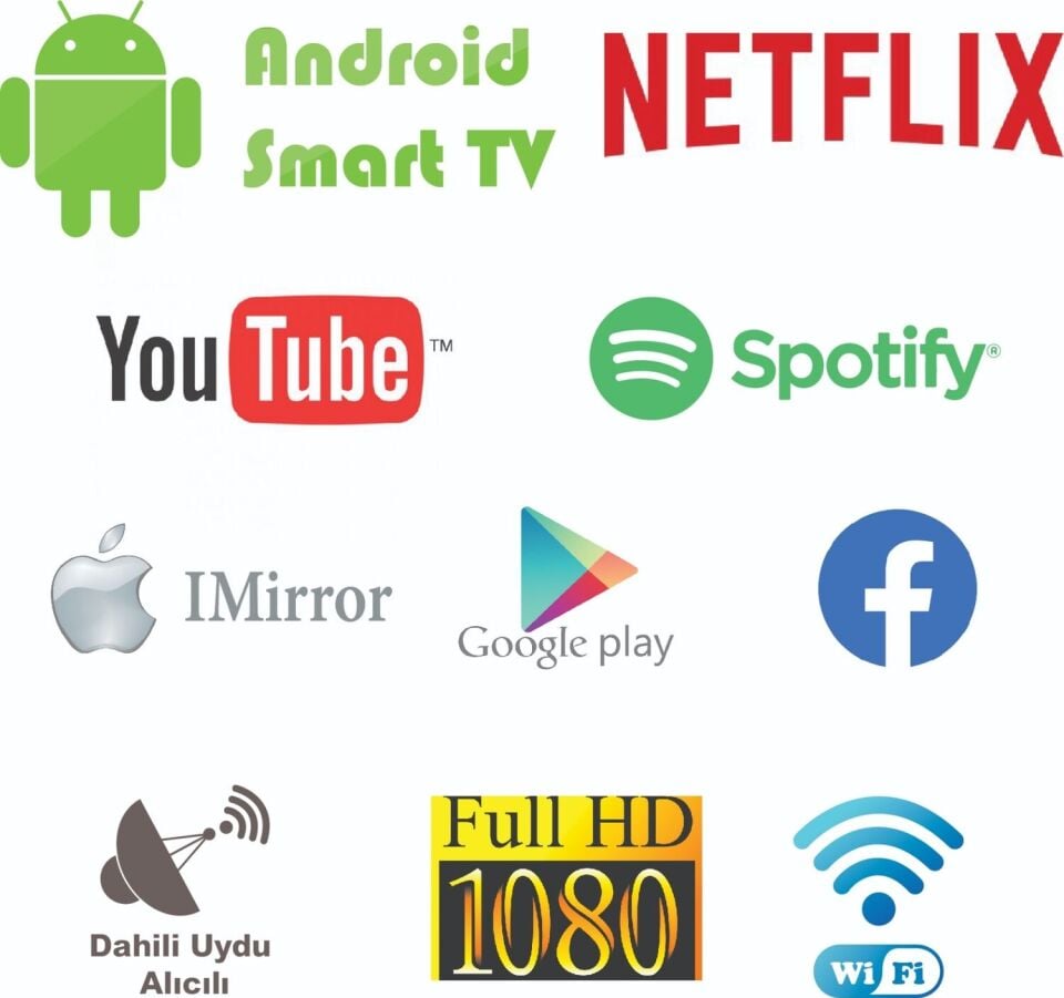 Yumatu 32'' 81 Ekran Uydu Alıcılı HD Android Smart LED TV