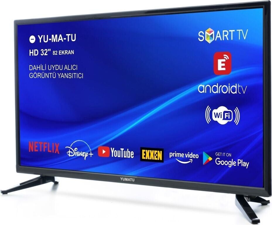 Yumatu 32'' 81 Ekran Uydu Alıcılı HD Android Smart LED TV