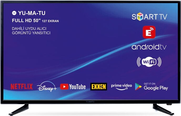 Yumatu 50'' 127 Ekran Uydu Alıcılı Full HD Android Smart LED TV