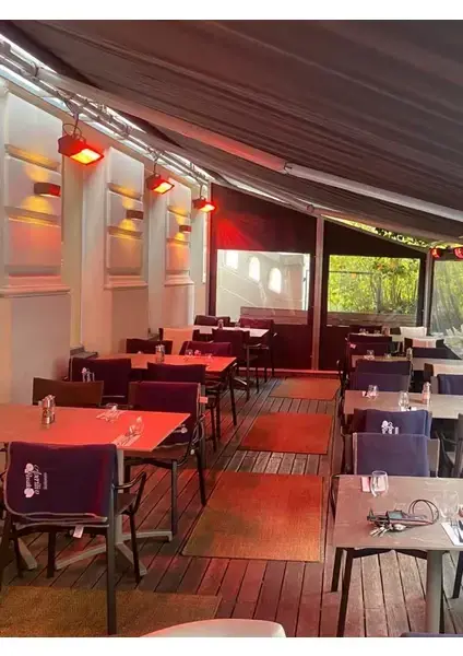 Ardonat Inox Halogen Black Pro 2000 Watt Kumandalı Dış Mekan Isıtıcı
