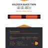 Ardonat Halogen Black Twin 1500+1500=3000 Watt Dış Mekan Isıtıcı Balkon Teras Cf